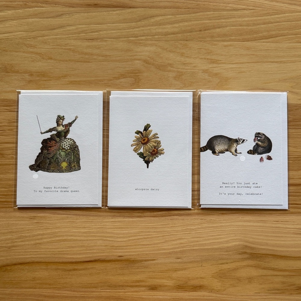 Margot Elena - Tokyo Milk - Charming Themed Greeting‎ Card set x 3